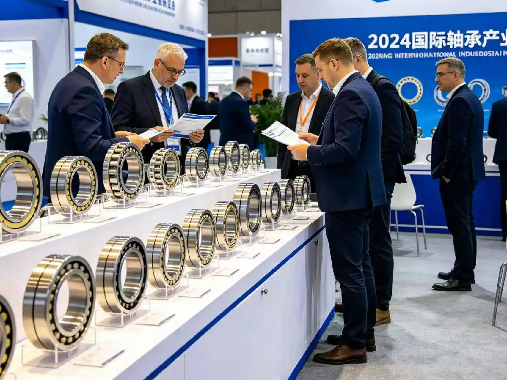 Overseas client visiting bearing warehouse