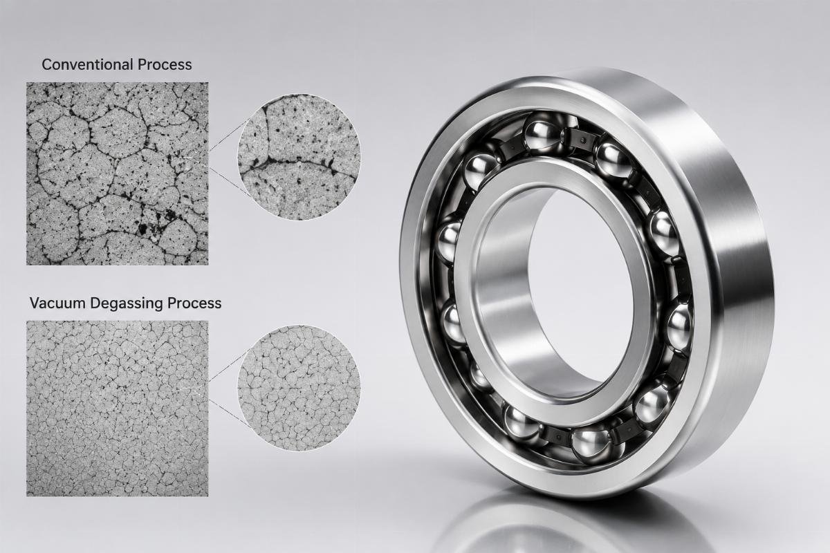 Microstructure analysis showing improved grain structure with vacuum degassing technology