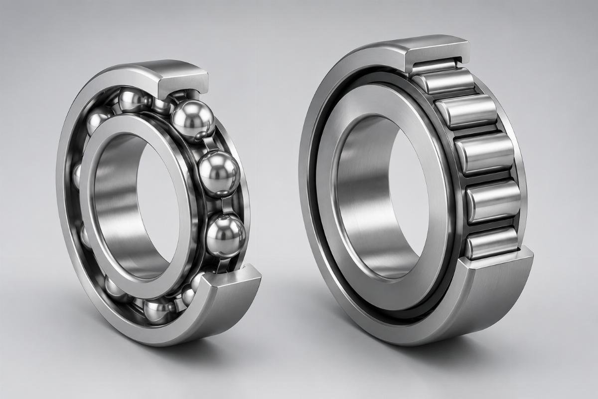 Structural Comparison of Ball and Roller Bearings